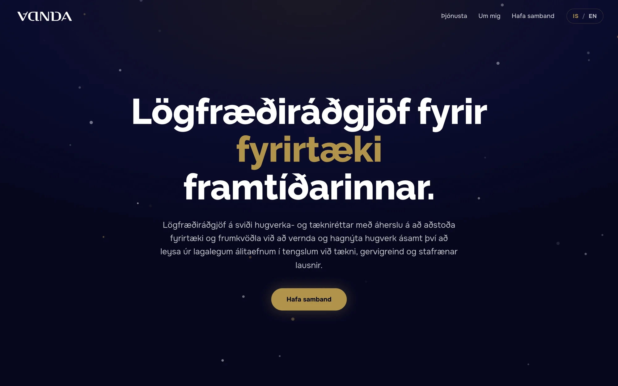 Forsíða Vanda Legal